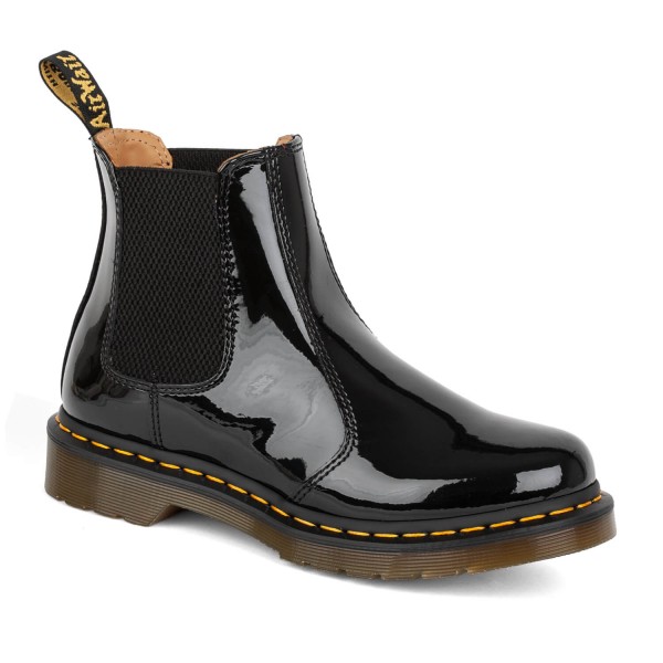Dr Martens 2976 Stiefelette Chelsea Boot Patent Lamper Black Damen Schuhe Glanzend Lack Drop In De
